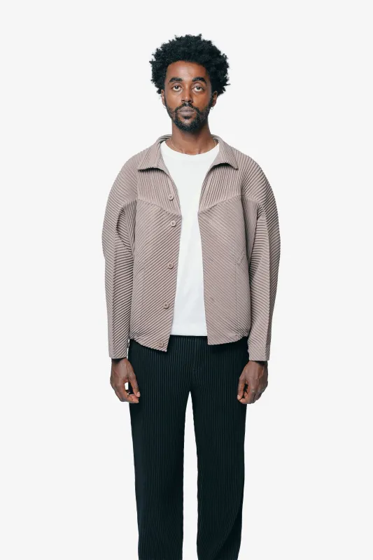 Monthly Colour September Pleated Jacket Riverside Gray HP58-JC091-16 made by Issey Miyake