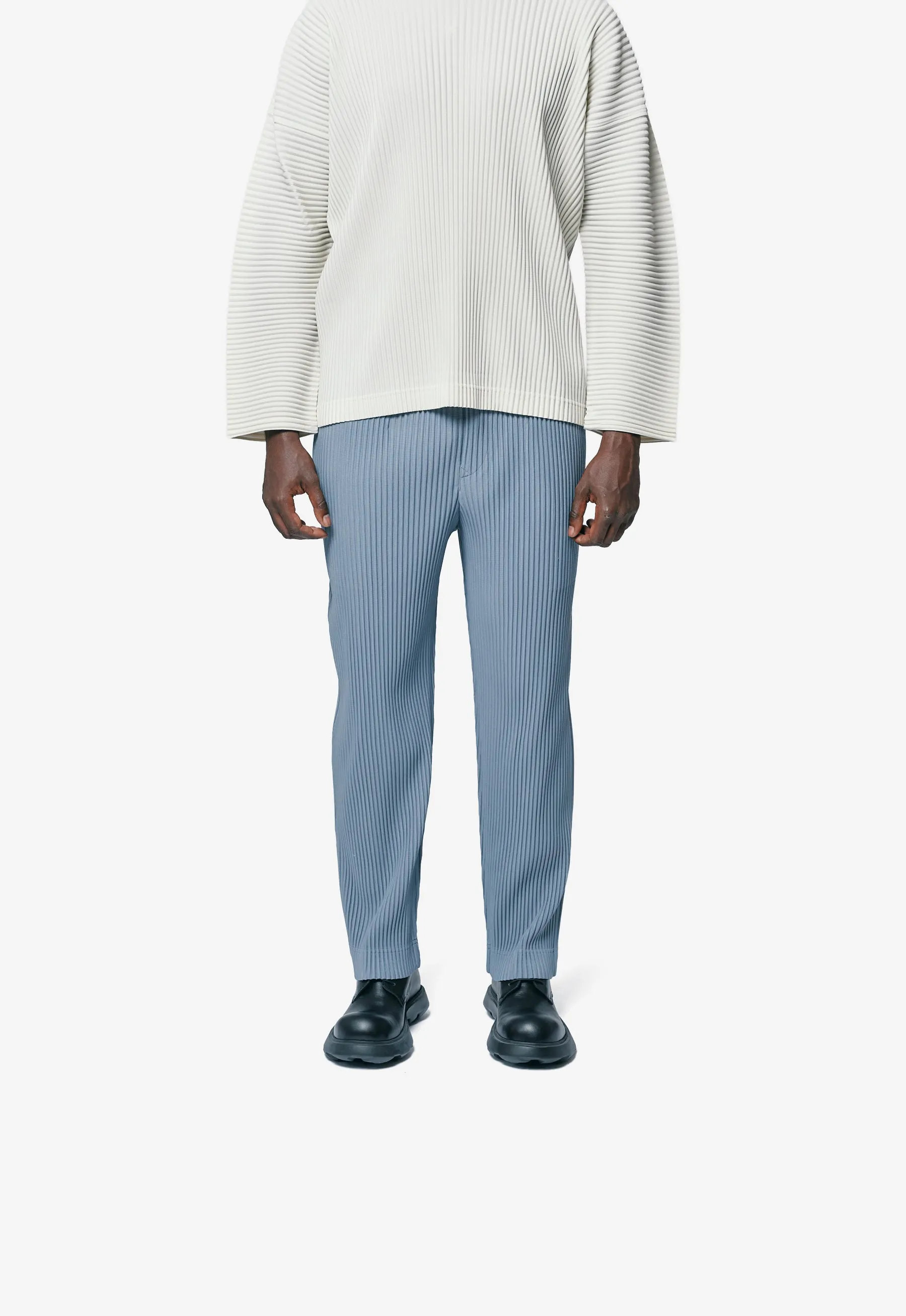 Tailored Pleats 1 Pant Slate Blue HP58-JF152-71 sold by Nomad