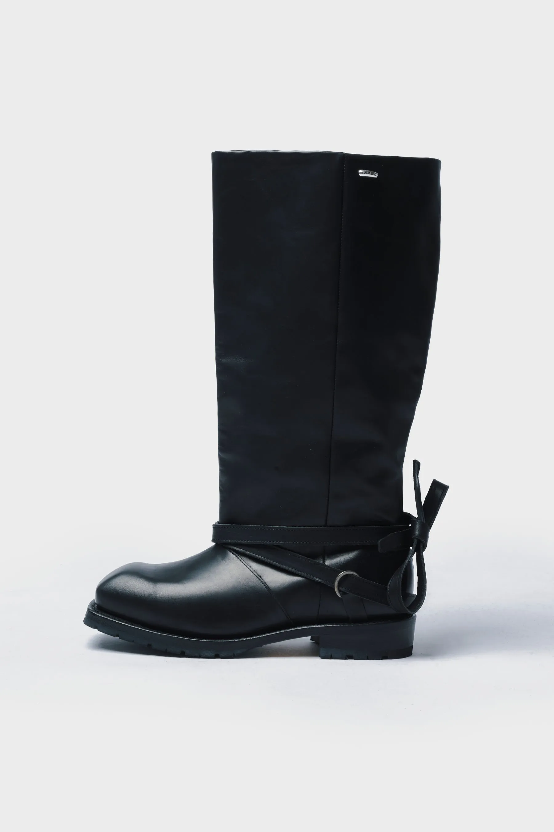 High Engine Boot Black Tensile Cattle Hide sold by Nomad