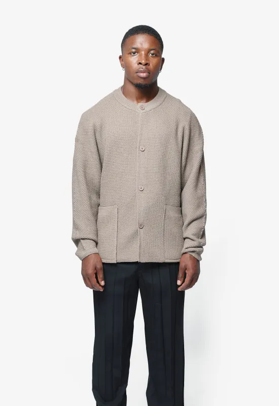 Rustic Knit Sweater Greige HP58-KC290-19 made by Issey Miyake