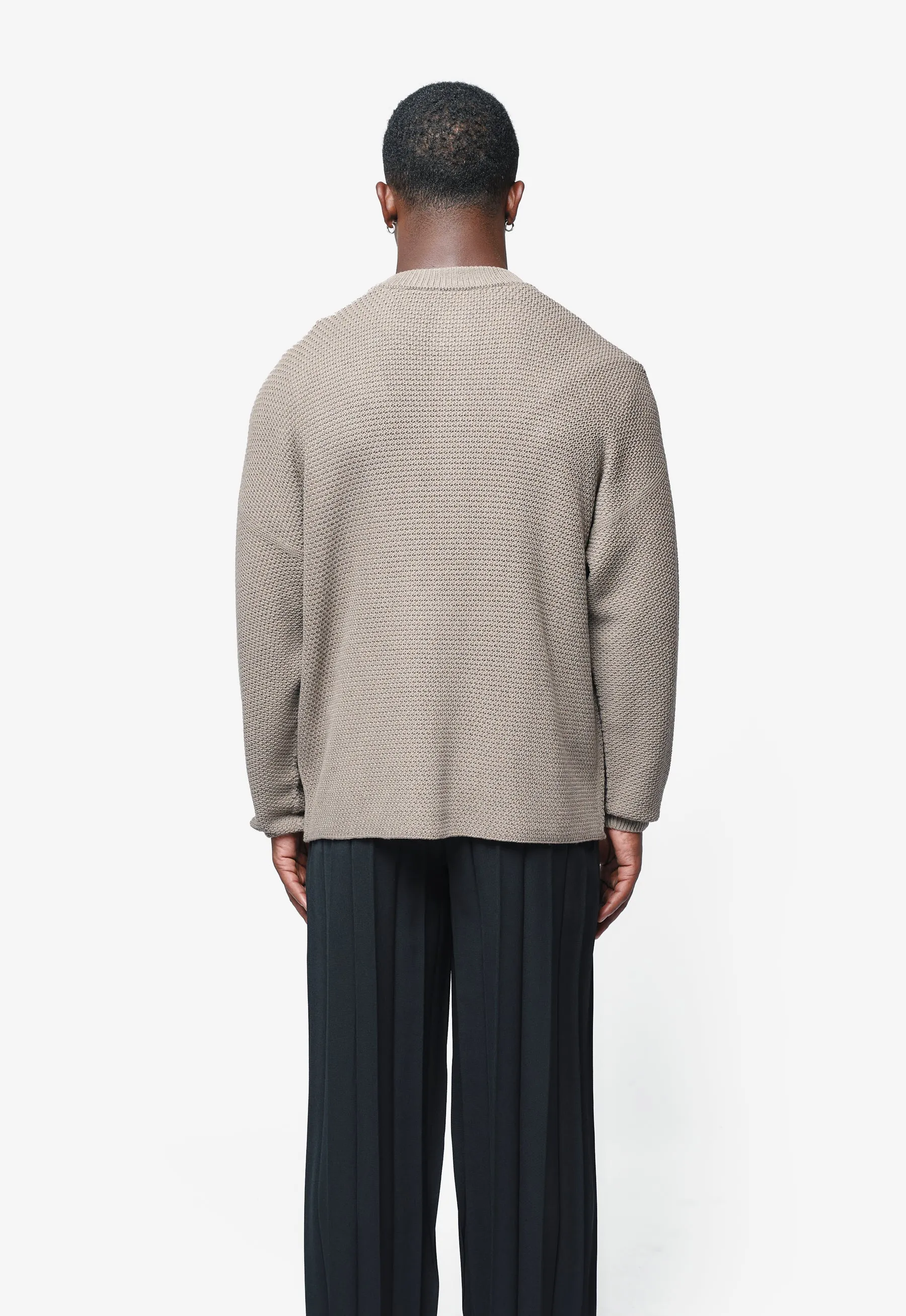 Rustic Knit Sweater Greige HP58-KC290-19 sold by Nomad product image thumbnail 4