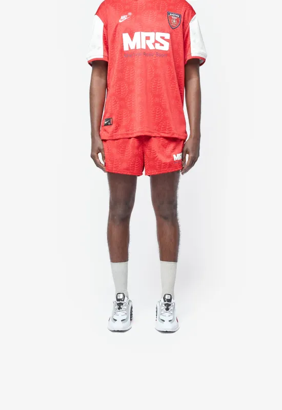 Nike x Martine Rose Sport Football Shorts University Red/White HM9025-657 sold by Nomad