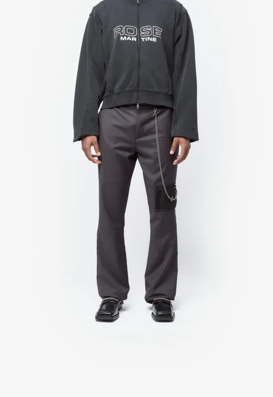 Bootcut Wallet Trouser Black-Purple 375WT16036 sold by Nomad