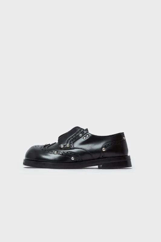 Leather Brogue Derby Black FN-MN-SHOE000316 sold by Nomad