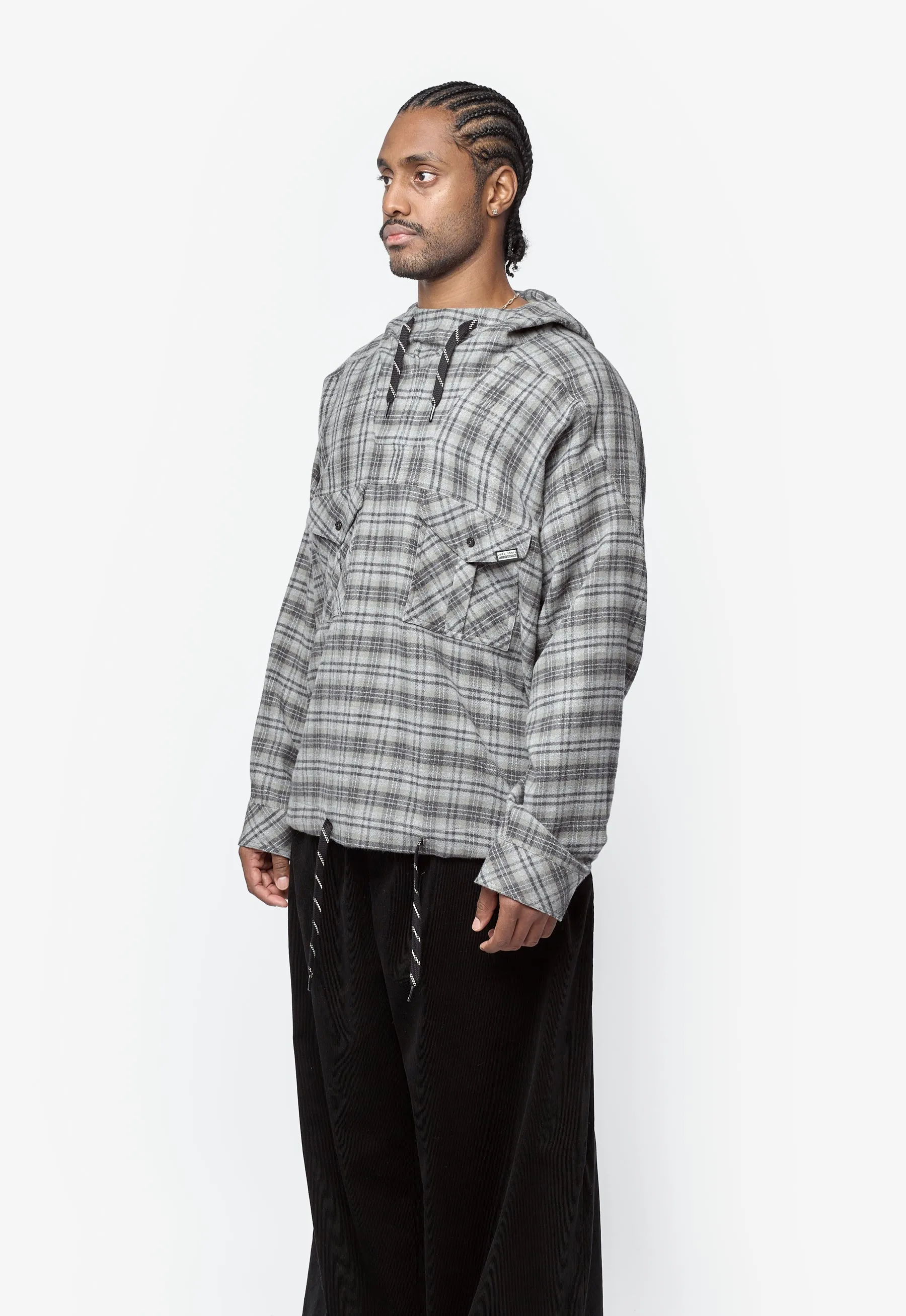 Hooded Shirt Grey Check 471WS33051 sold by Nomad product image thumbnail 3