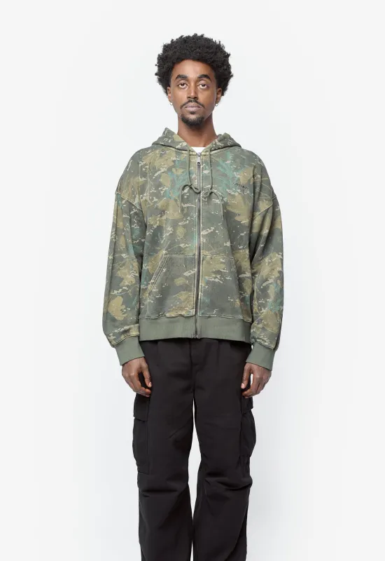 Hooded Benton Sweat Jacket Camo Combi/Green I035437 sold by Nomad