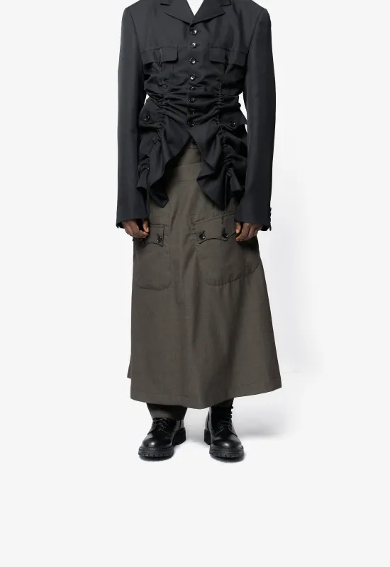 Multi Pocket Wrap Trouser Brown PP-P039-051-1 made by Comme des Garcons