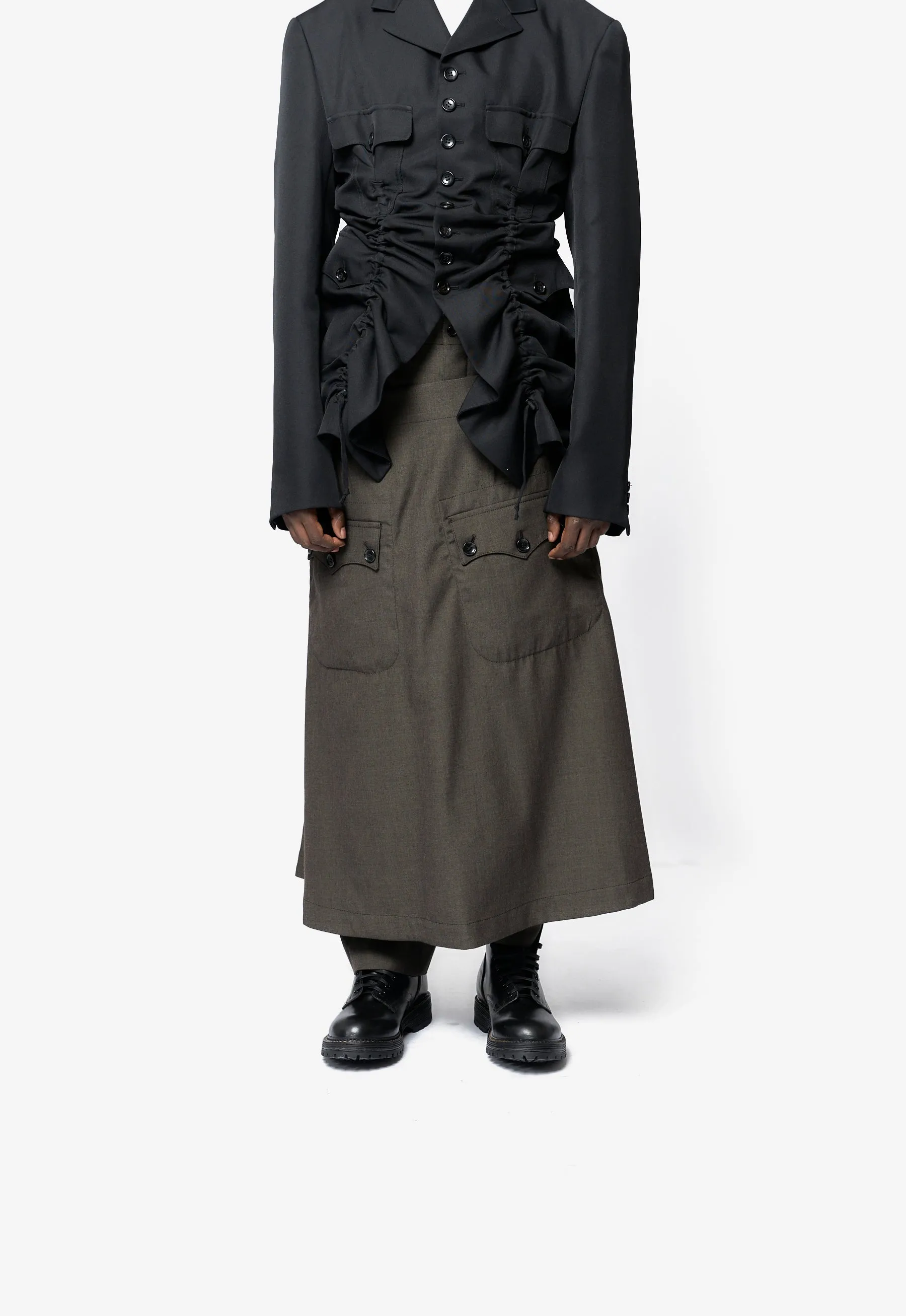 Multi Pocket Wrap Trouser Brown PP-P039-051-1 sold by Nomad