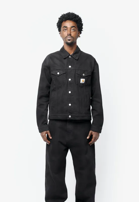 Everson Trucker Jacket Everson Print Black/Pallsander I036266 sold by Nomad