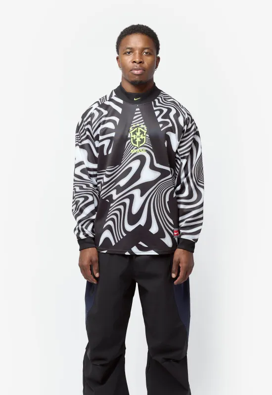 Brazil Goalkeeper Soccer Jersey Black/White/Neon Yellow IO0795-010 sold by Nomad