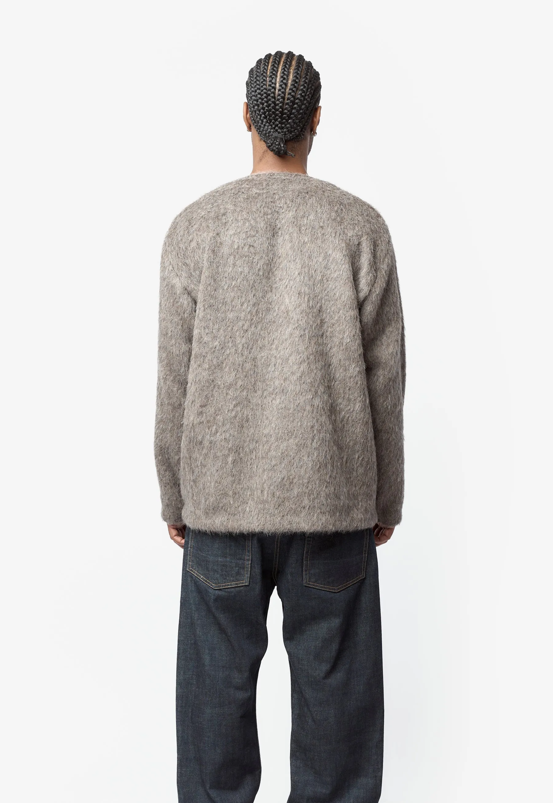 Cardigan Mole Grey Hairy Wool M2266CM sold by Nomad product image thumbnail 4