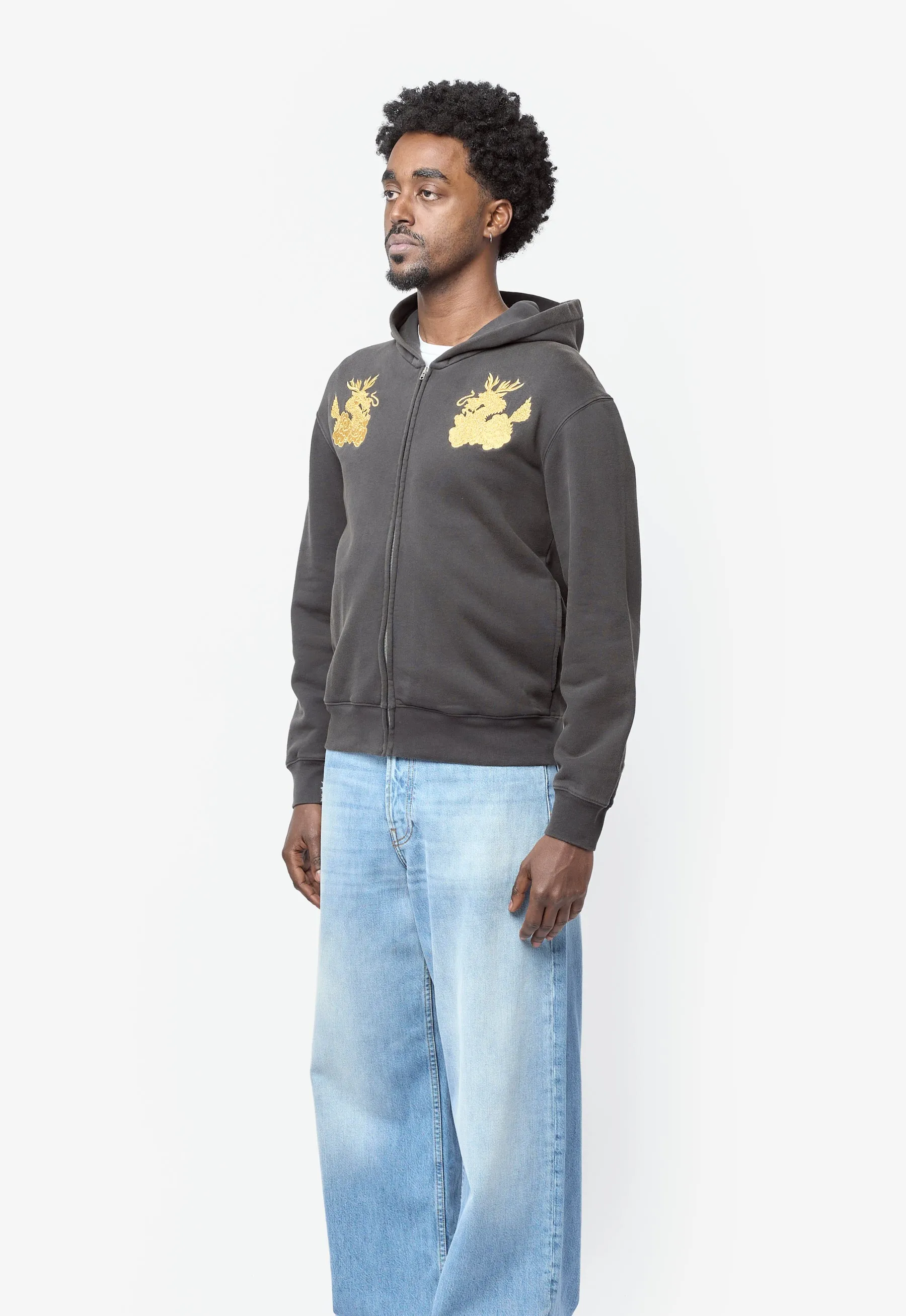 Dragon Logo Hoodie Faded Black FN-MN-SWEA000403 sold by Nomad product image thumbnail 3