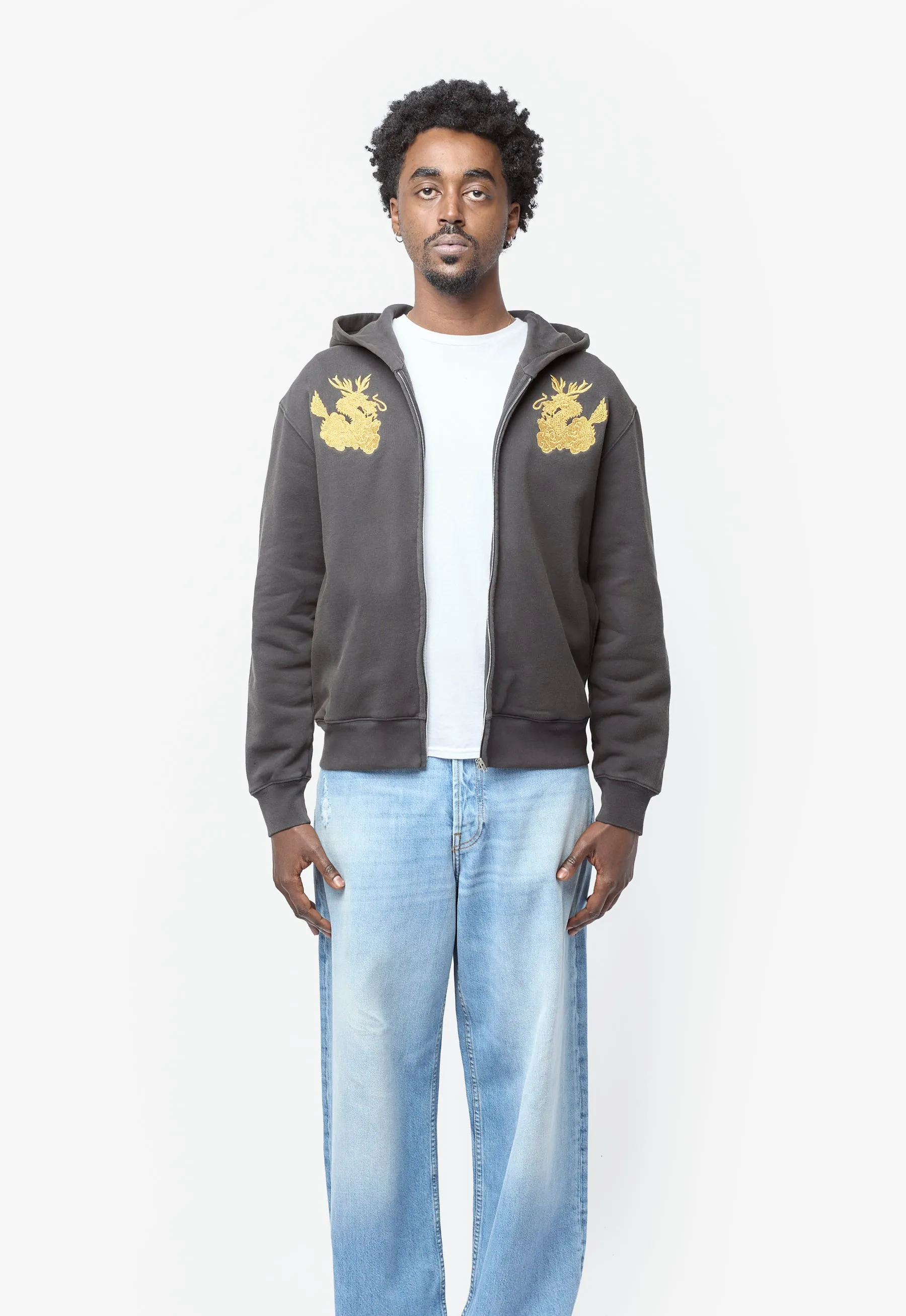 Dragon Logo Hoodie Faded Black FN-MN-SWEA000403 sold by Nomad product image thumbnail 5