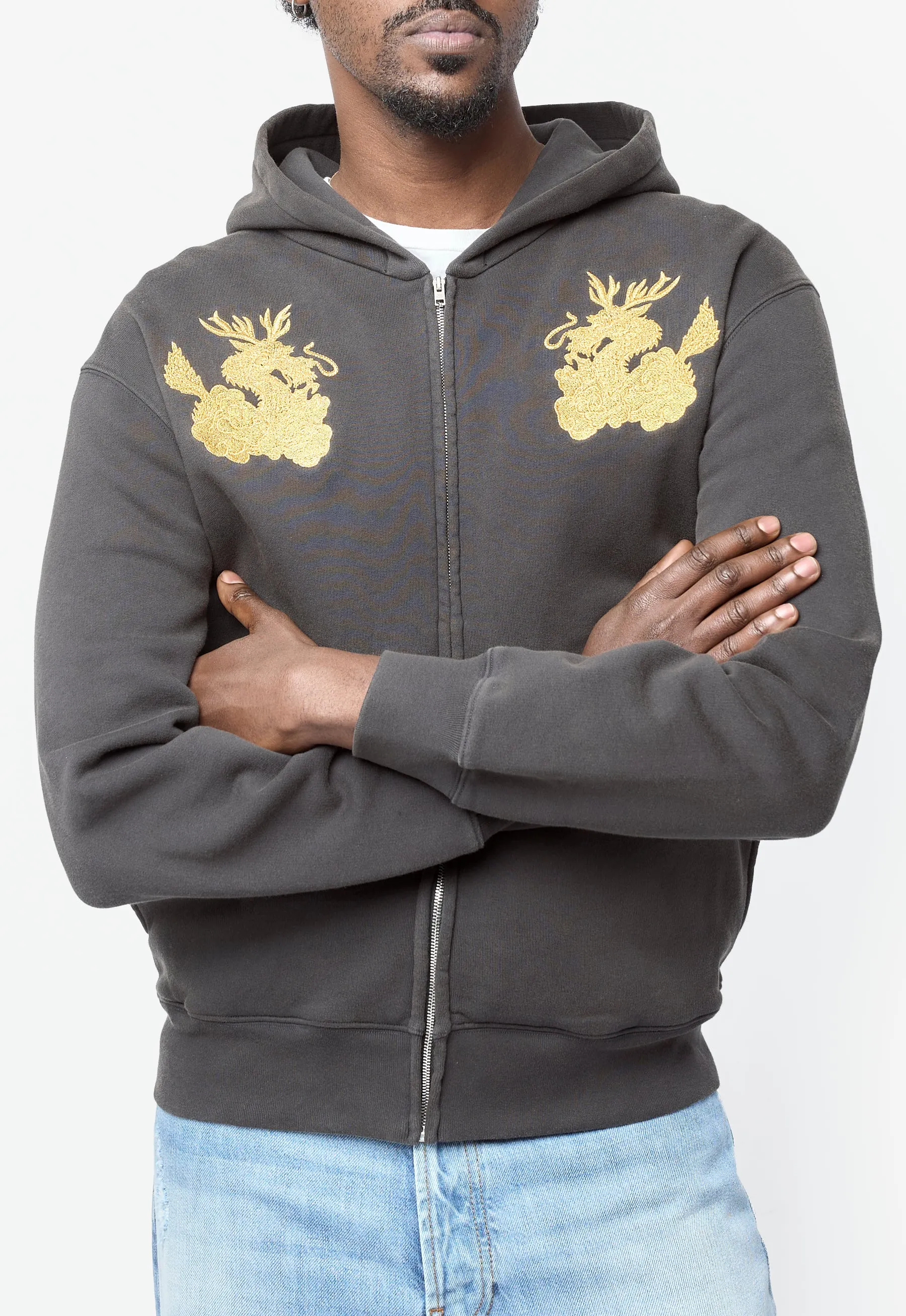 Dragon Logo Hoodie Faded Black FN-MN-SWEA000403 sold by Nomad product image thumbnail 2
