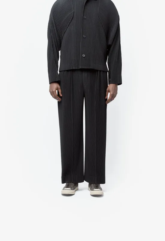 Monthly Colour January Pleated Pant Black HP66-JF014-15 sold by Nomad