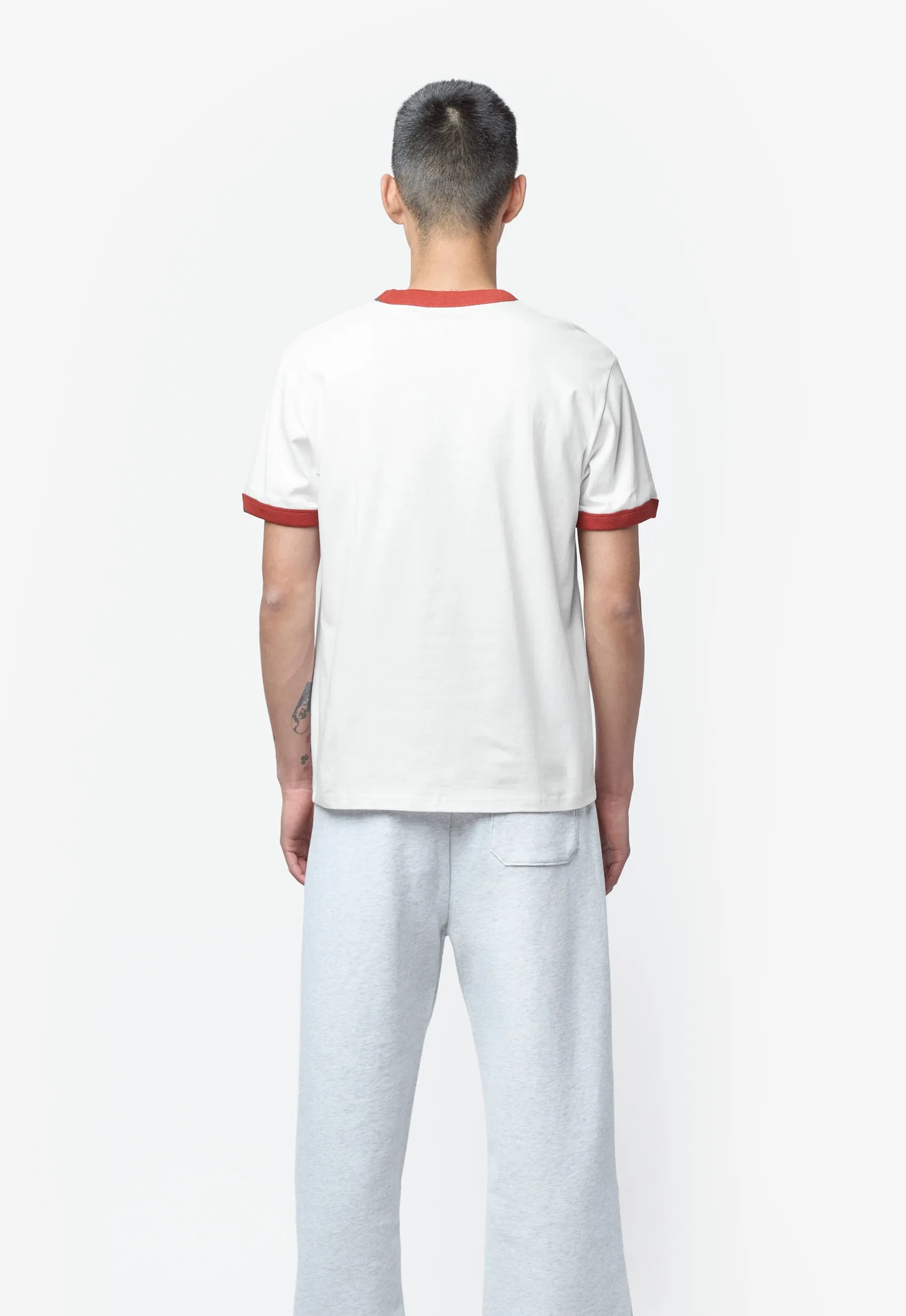 Men's Ip Ringer Short Sleeve T-Shirt White/Red/Red I036267 sold by Nomad product image thumbnail 4