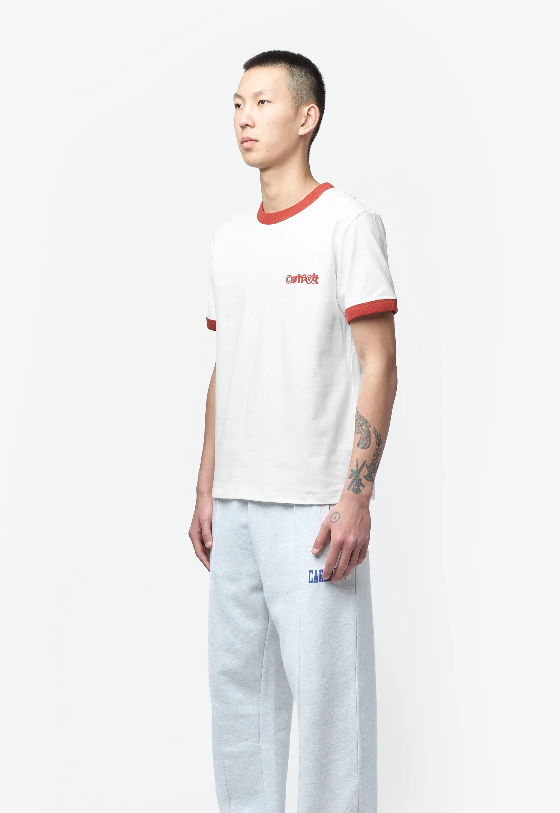 Men's Ip Ringer Short Sleeve T-Shirt White/Red/Red I036267 sold by Nomad product image thumbnail 3