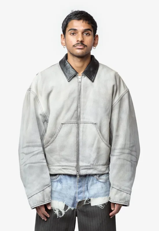 Men's Faded Denim Jacket White/Black FN-MN-OUTW0001285 made by Acne Studios