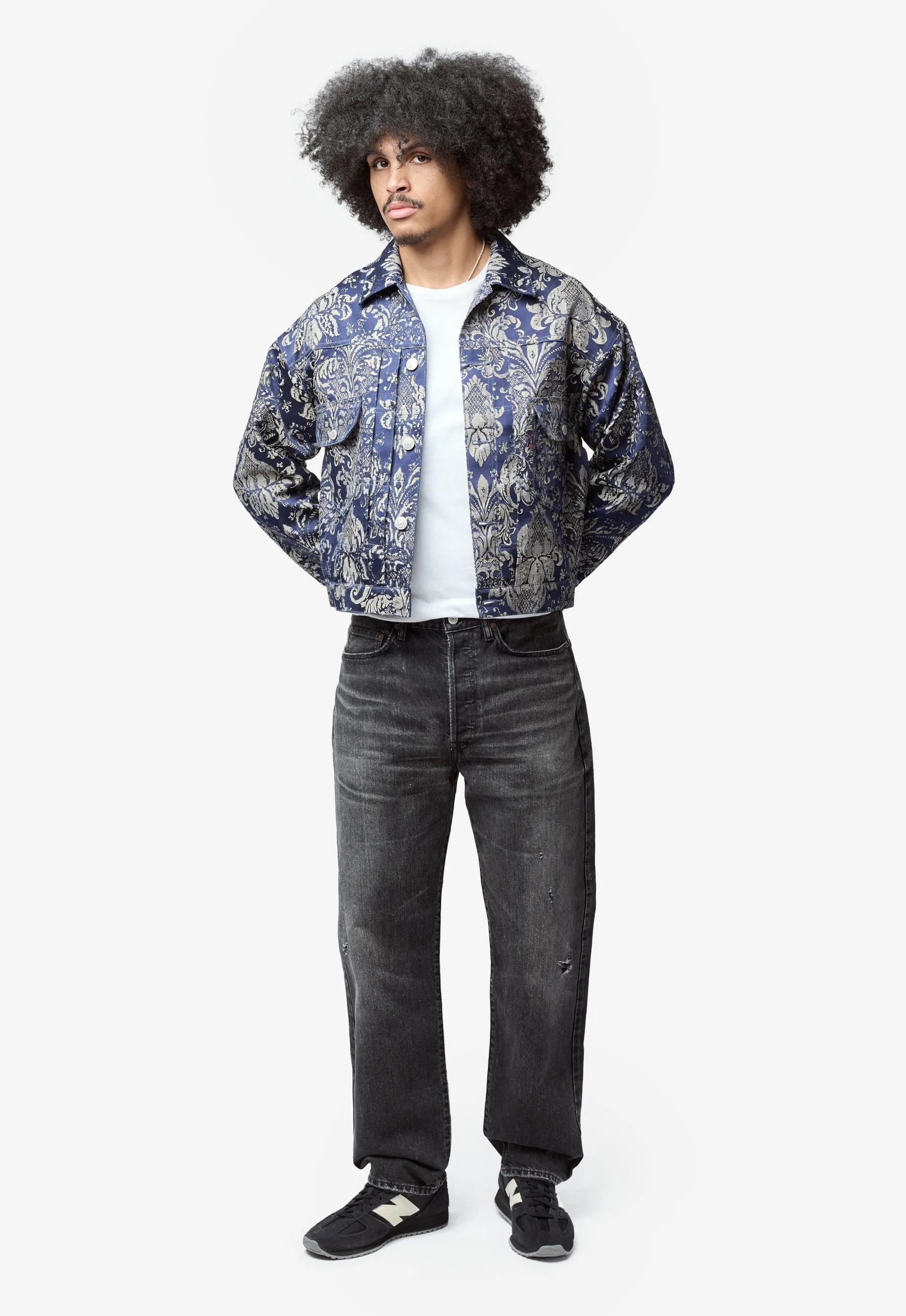 Men's Floral Pattern Jacket Navy WQ-J202-051-1-3 sold by Nomad product image thumbnail 4