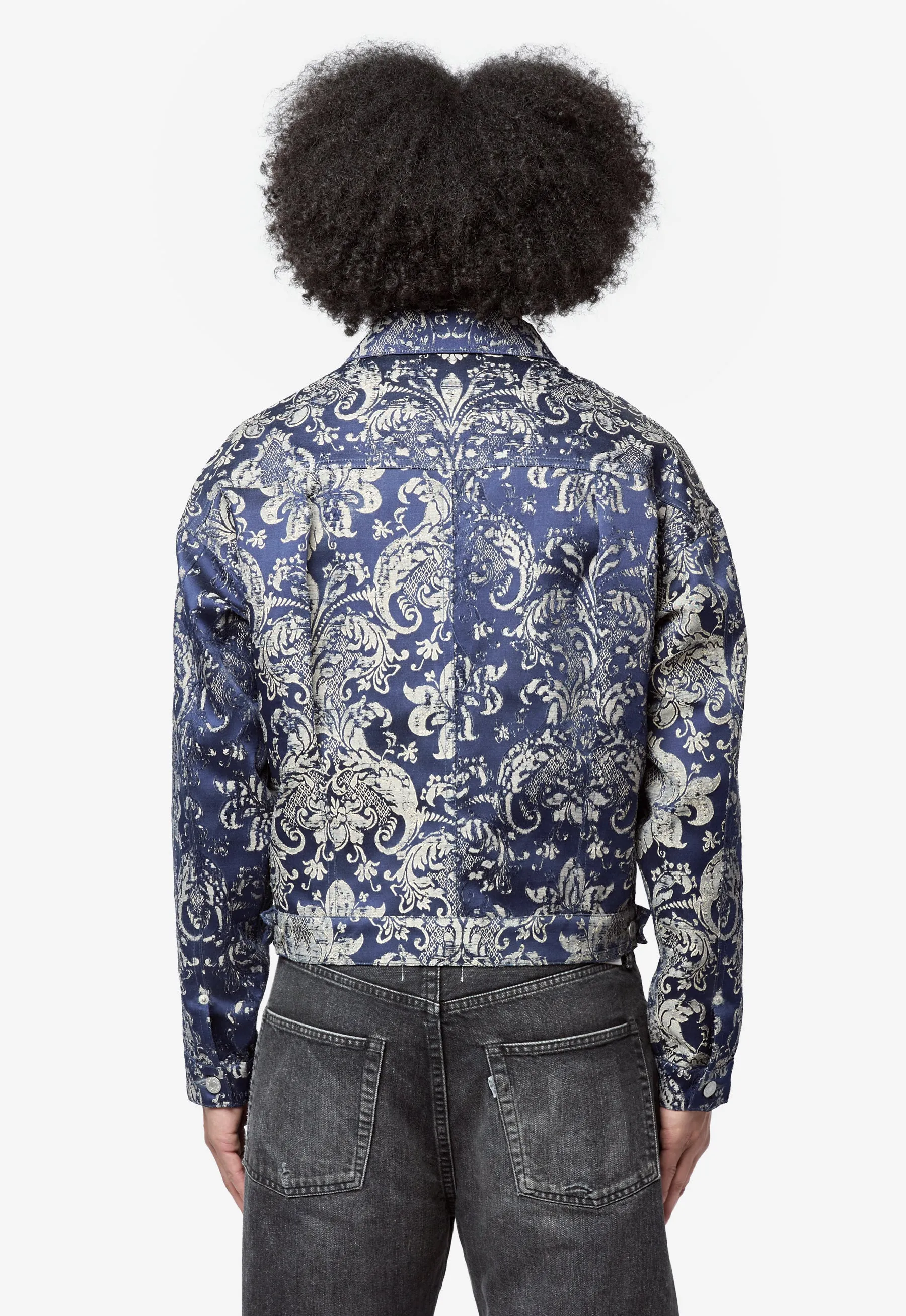 Men's Floral Pattern Jacket Navy WQ-J202-051-1-3 sold by Nomad product image thumbnail 3
