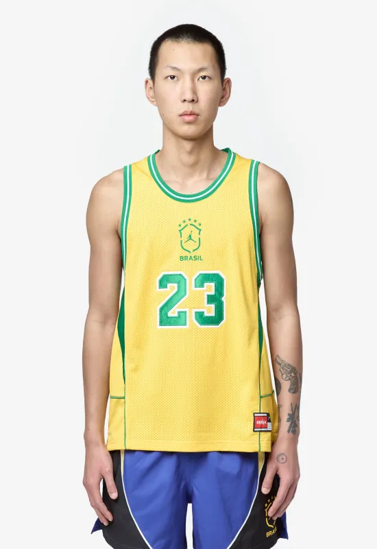 Men's Jordan Essentials Tank Top Varsity Maize/Lucky Green II5378-741 made by Jordan