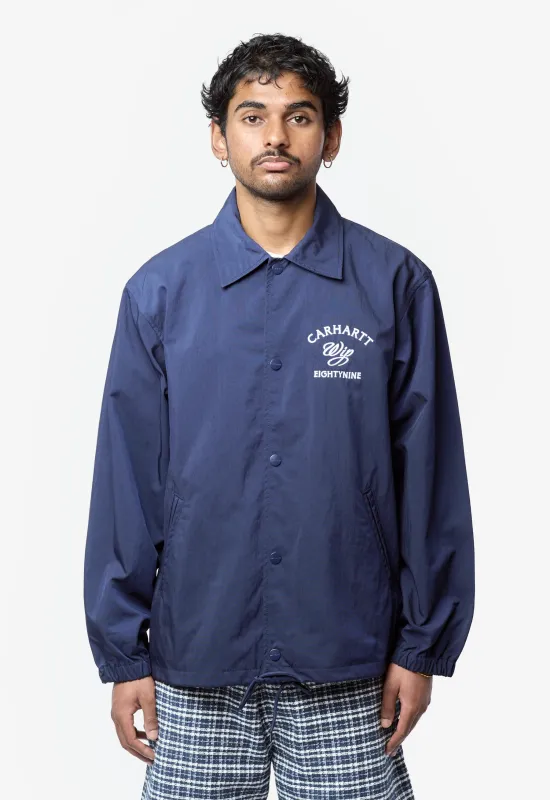 Men's Eightynine Coach Jacket Jupiter/White I036134 made by Carhartt