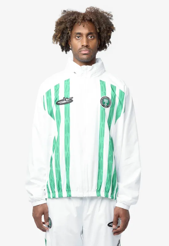 Men's Nike x Slawn Track Jacket White/Green/Black IU7644-100 made by Nike