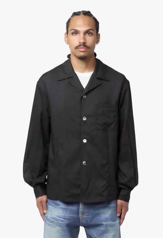 Men's Private Shirt Void Black Veil Wool M4262PVB made by Our Legacy