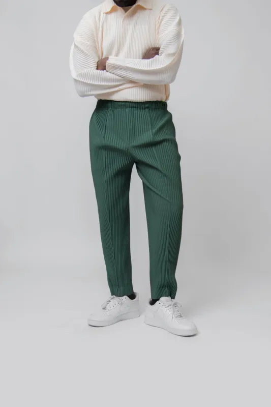 Pleats Bottoms 1 Trouser Bush Green JF126-66 sold by Nomad