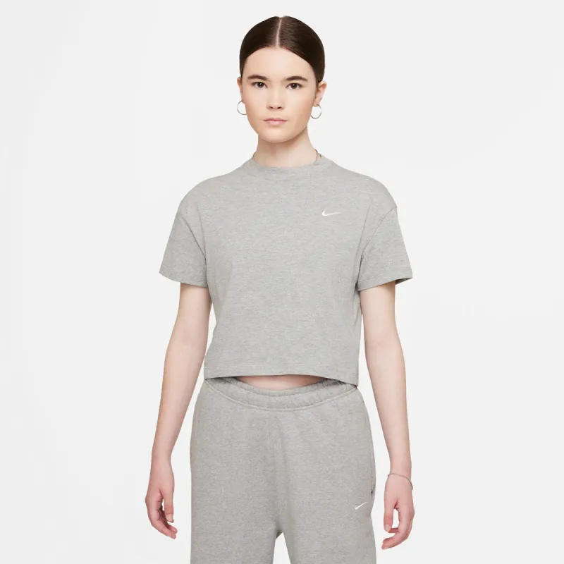 Women's NikeLab Solo Swoosh Tee Dark Grey Heather CV0560-063 sold by Nomad