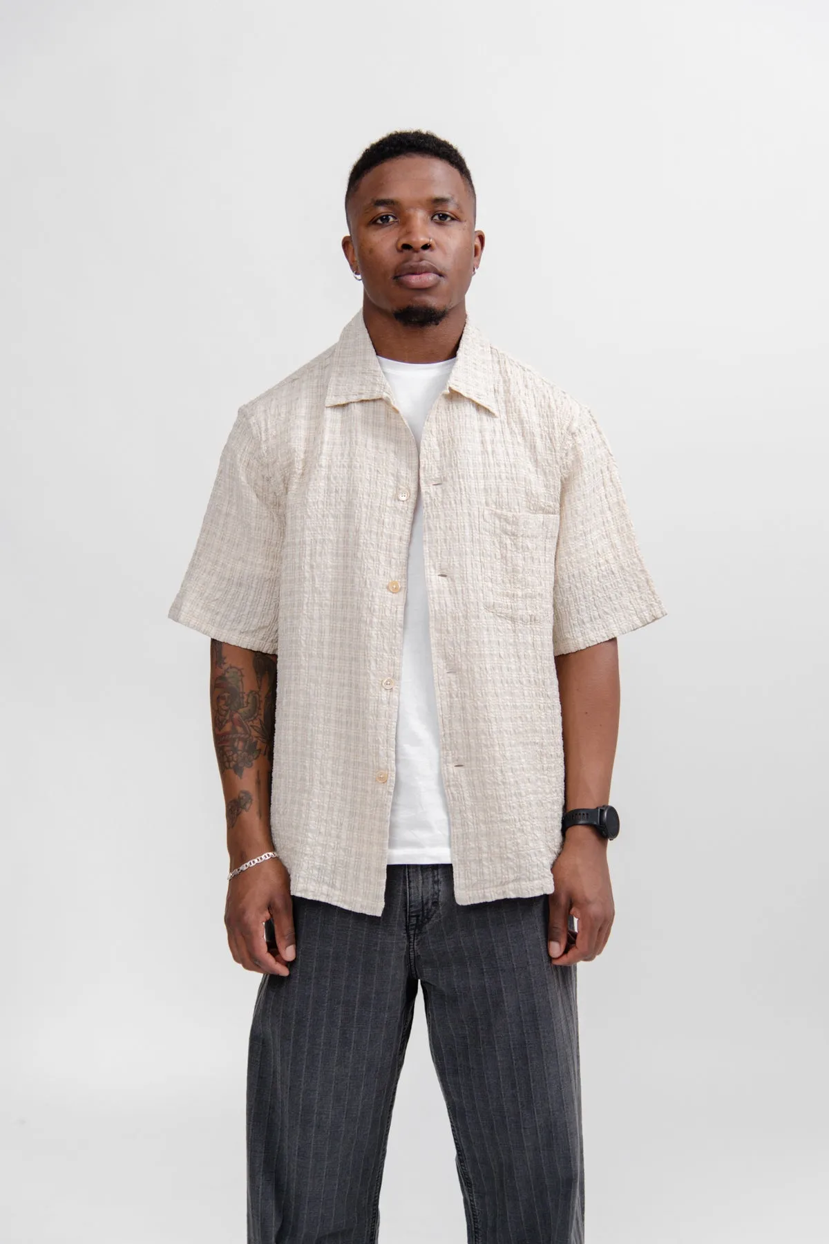 Box Shirt Shortsleeve Light Authentic Seersucker M2242BL sold by Nomad product image thumbnail 3