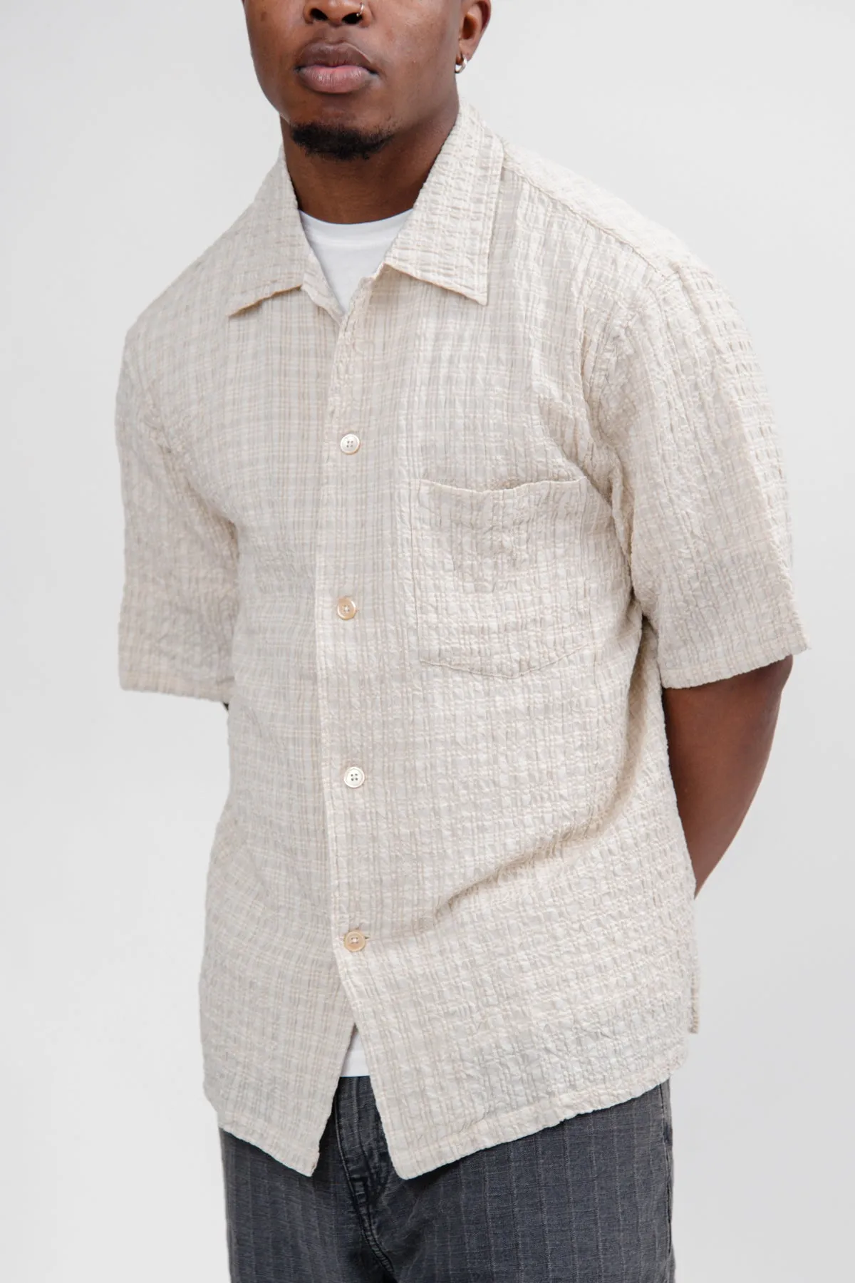 Box Shirt Shortsleeve Light Authentic Seersucker M2242BL sold by Nomad product image thumbnail 2