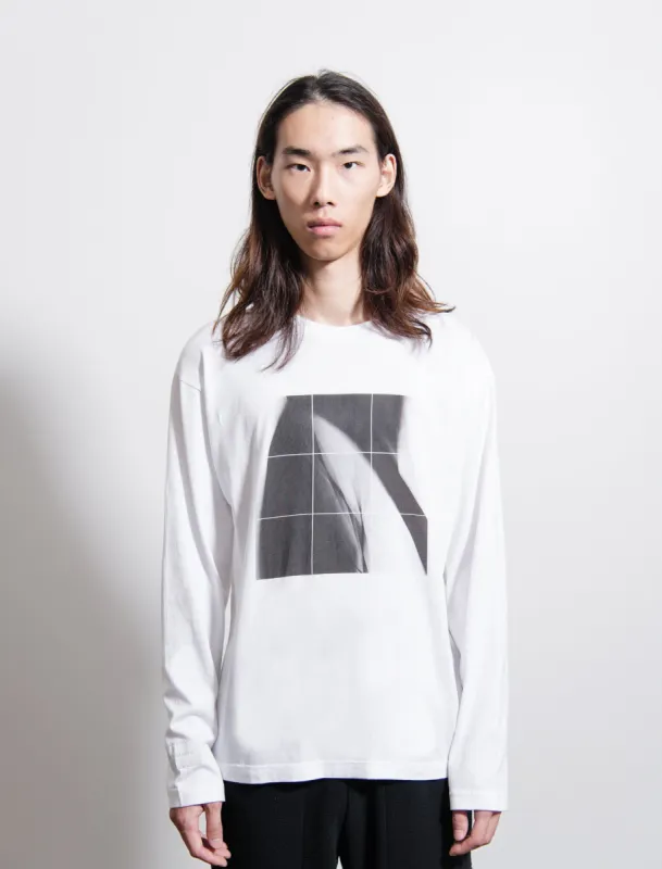 Graphic Long Sleeve Tee White/Black sold by Nomad