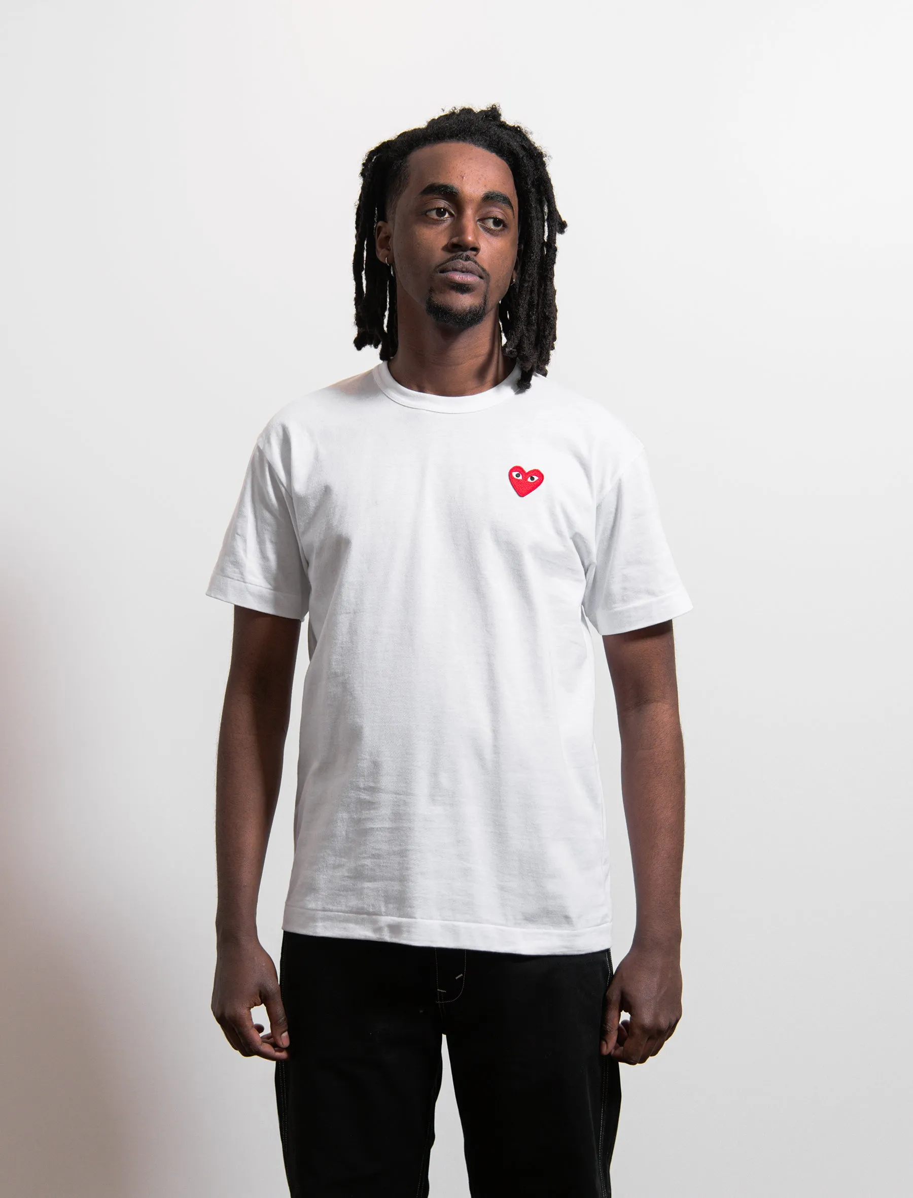Emblem Tee White/Red T108 sold by Nomad