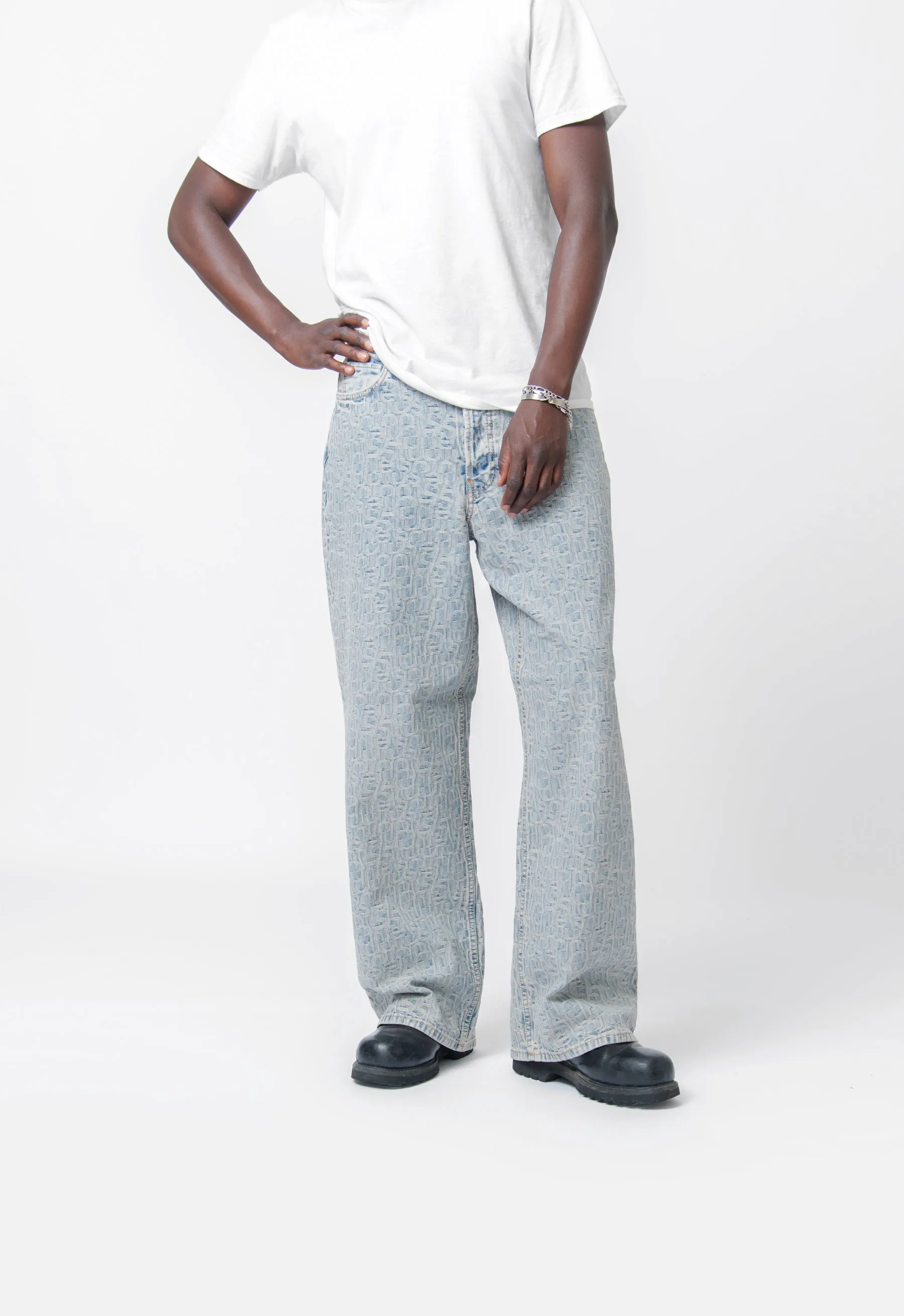Acne Studios 1981M FN CARVER 44 バギーフィット Baggy Fit Jeans-1981M FN Carver Light Blue B002-395-228 – NOMAD