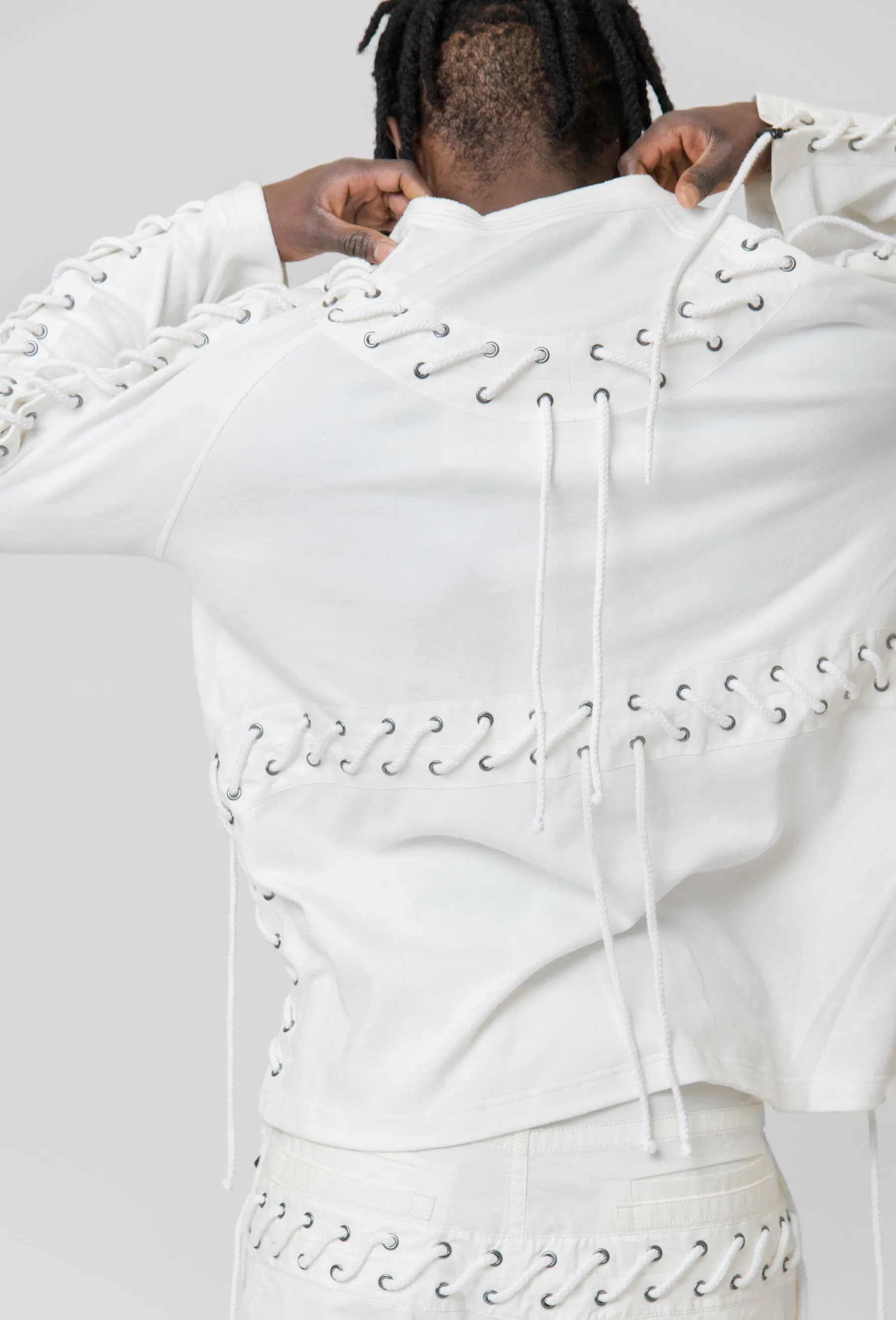 Deconstructed Laced Smock White CGSS24CJETLS12 sold by Nomad product image thumbnail 2