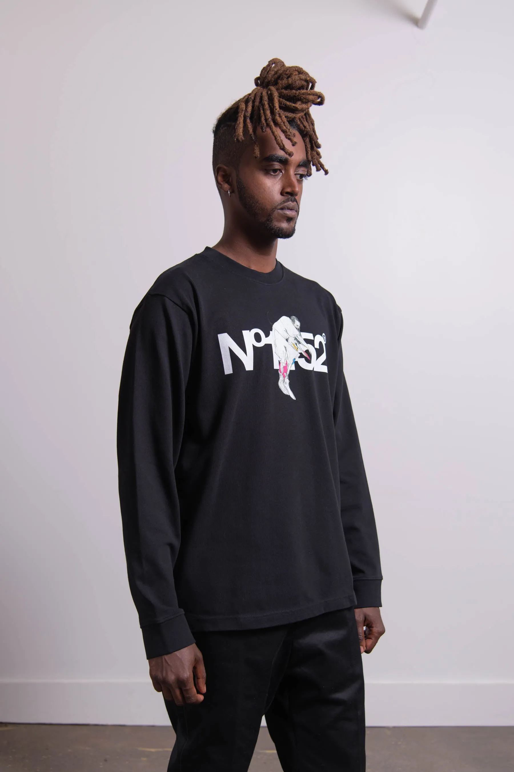 Long Sleeve N.1452 Tee Black sold by Nomad product image thumbnail 3