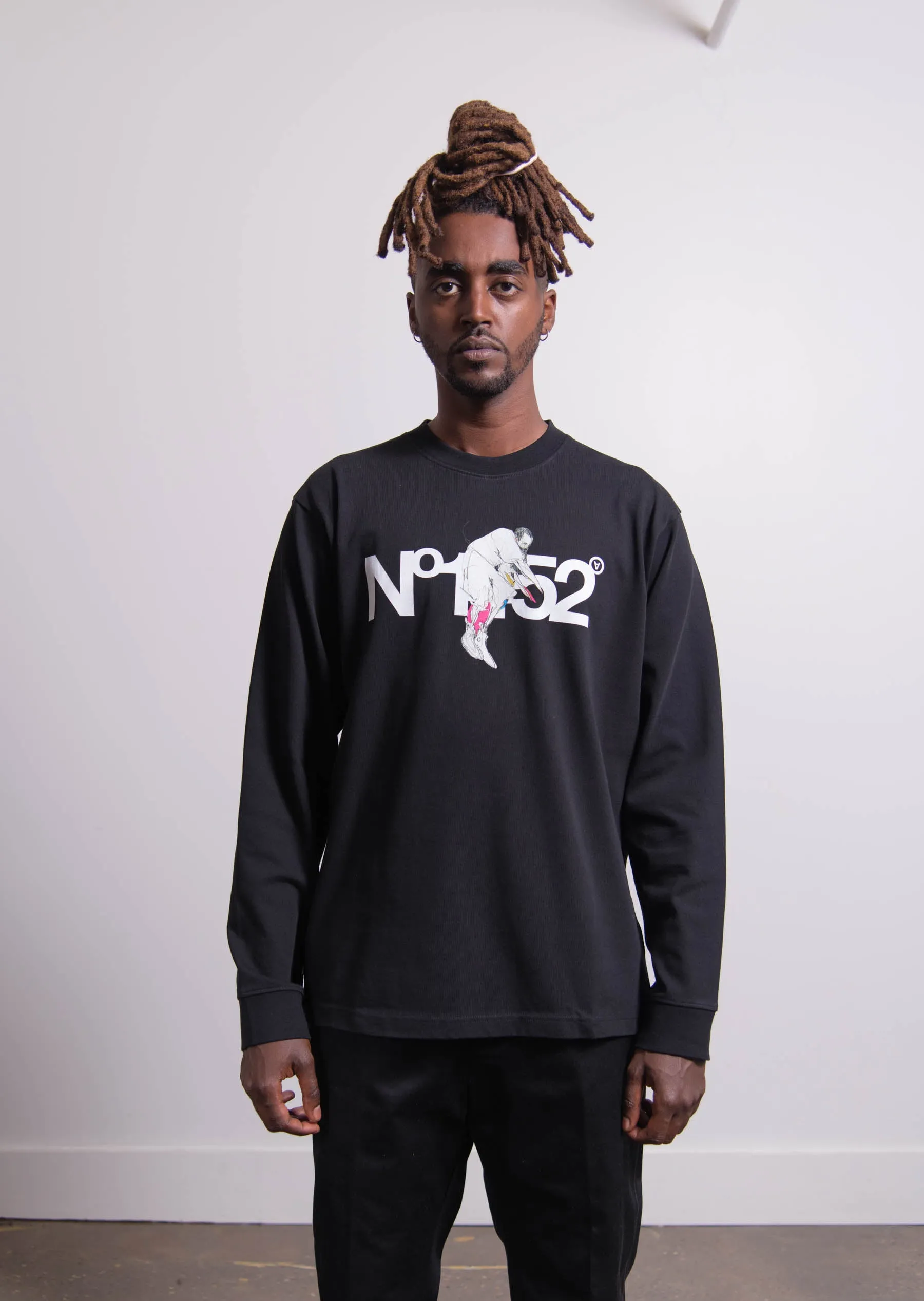 Long Sleeve N.1452 Tee Black sold by Nomad