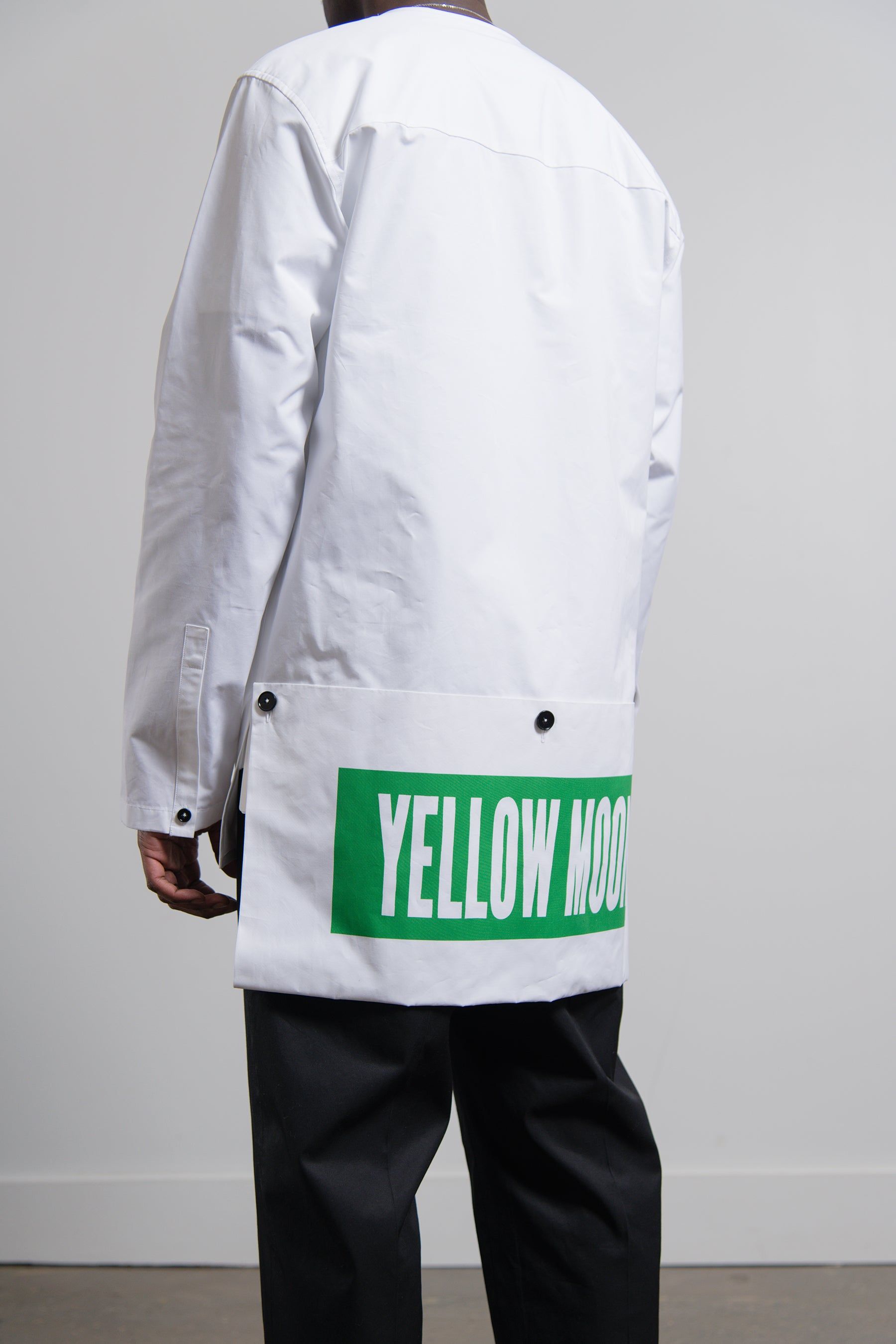 Heavy Organic Cotton Poplin Print Shirt White sold by Nomad product image thumbnail 4