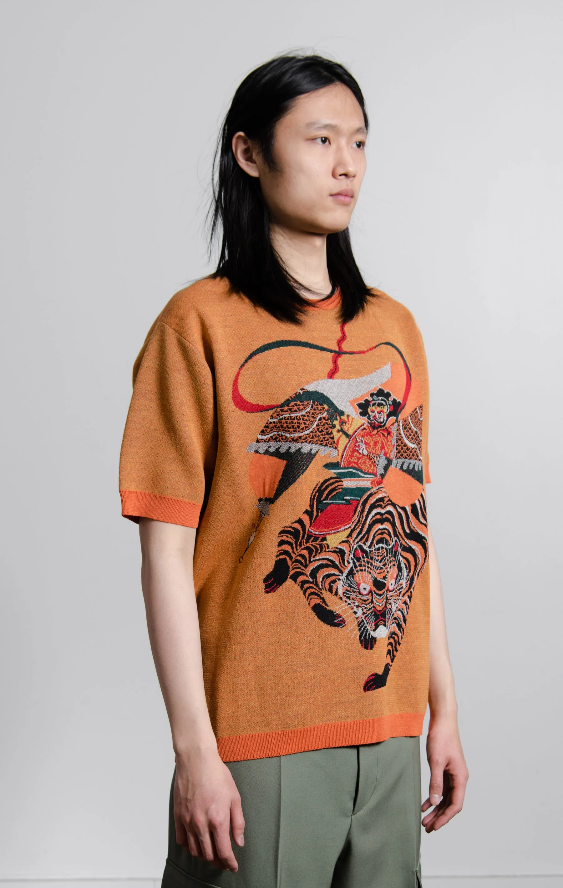 Jacquard Tiger Tee Orange N001 sold by Nomad product image thumbnail 4