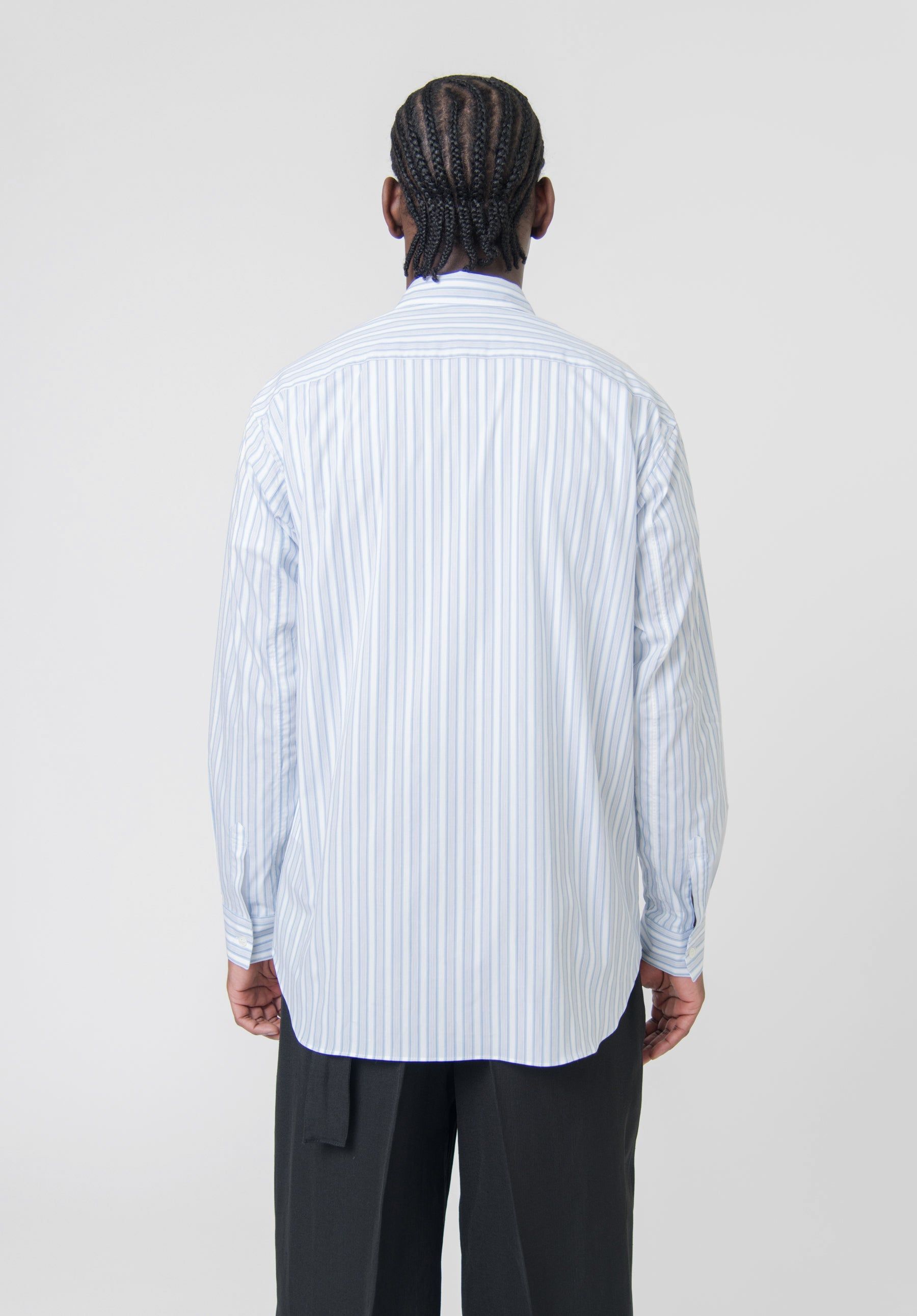 Mixed Thick Stripe Shirt White/Blue FK-B034 sold by Nomad product image thumbnail 5