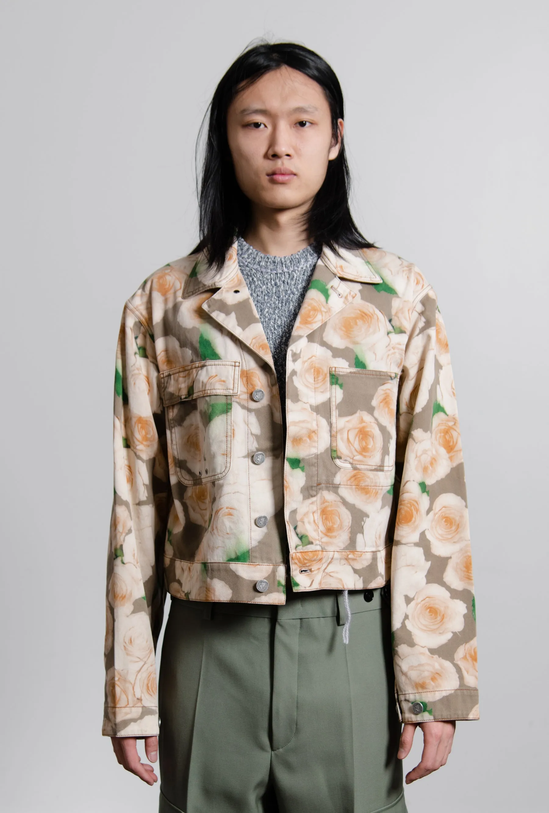 Floral Print Jacket Peach/Orange OUTW000789 sold by Nomad product image thumbnail 3