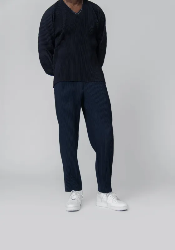 Basics Pleated Trouser Navy JF350-75 sold by Nomad