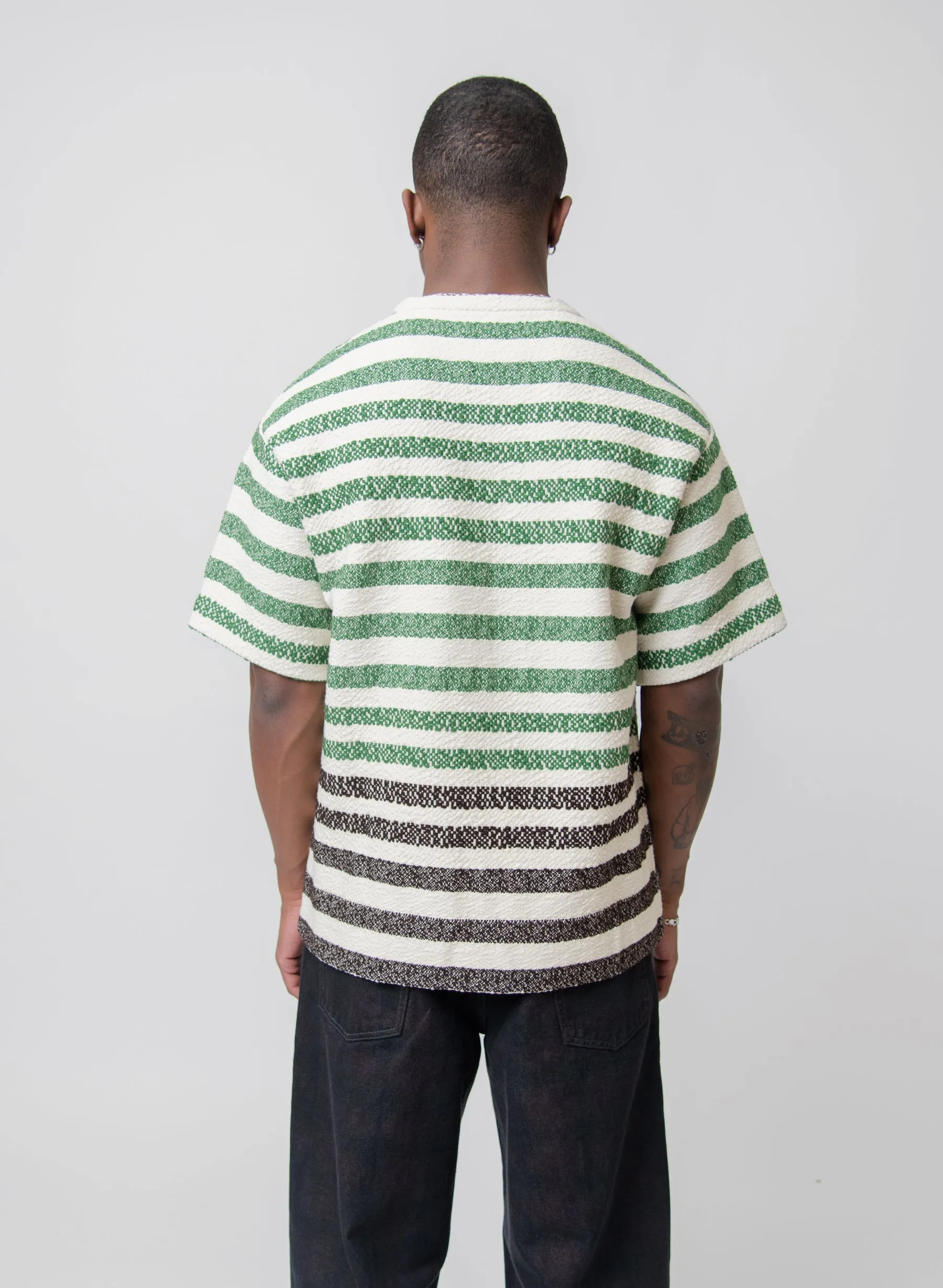 Striped Knit Tee Green/Blue J47GC0106 sold by Nomad product image thumbnail 5