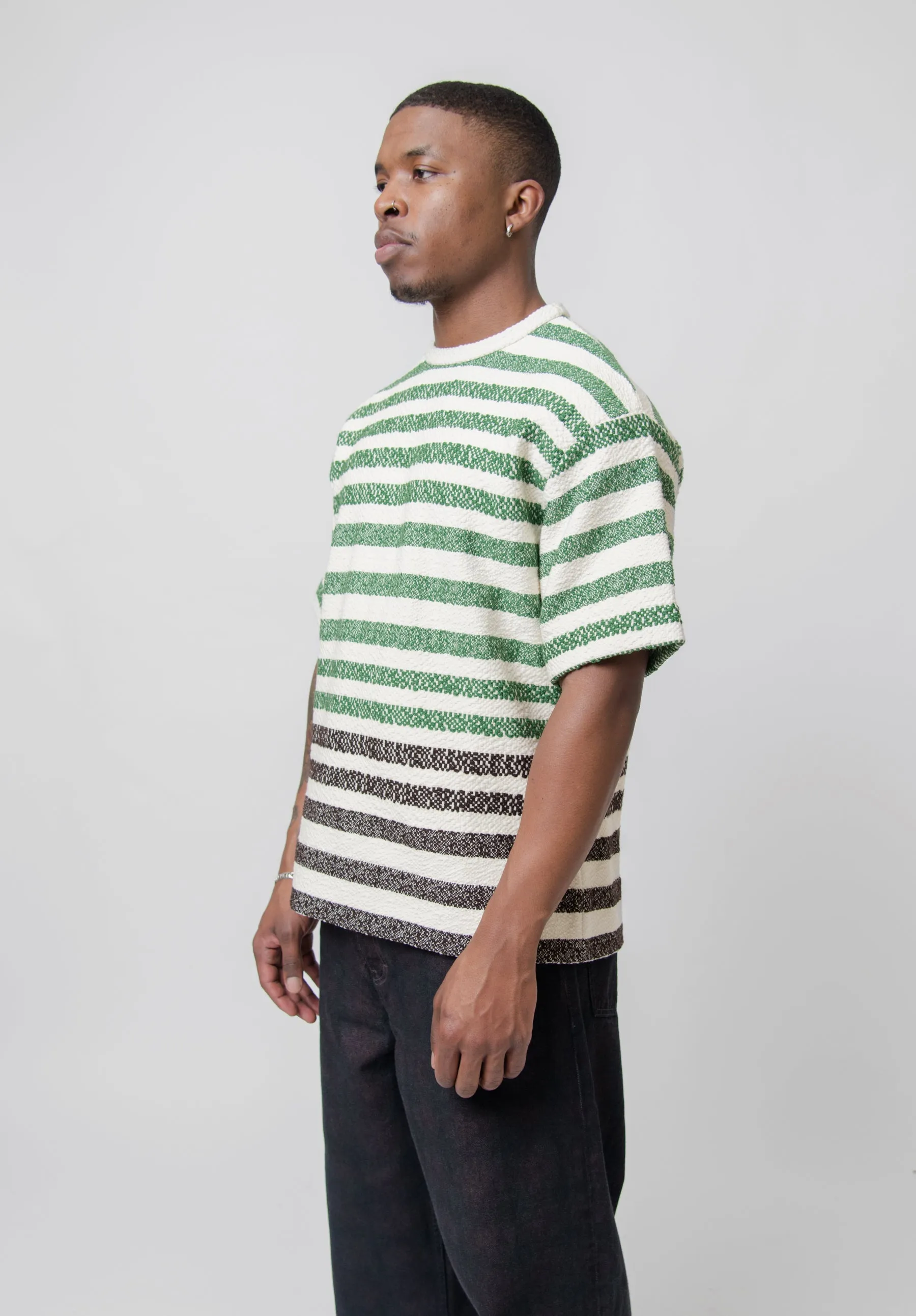 Striped Knit Tee Green/Blue J47GC0106 sold by Nomad product image thumbnail 4