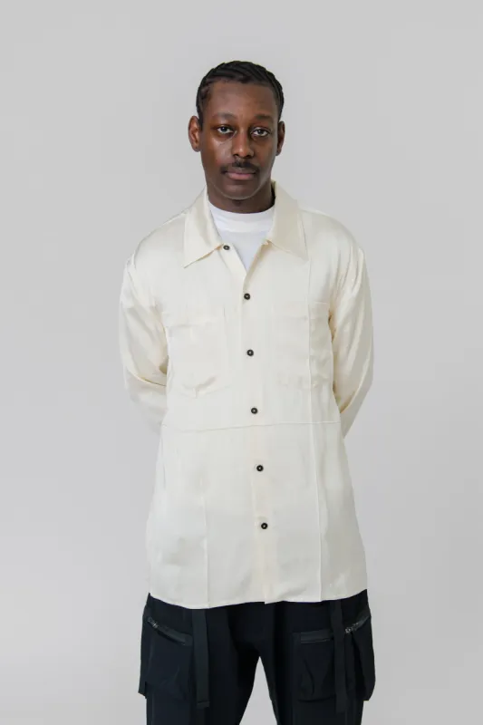 Fluid Viscose Shirt Natural J22DL0128 made by Jil Sander