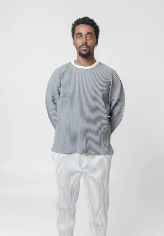 Colour Pleats Long Sleeve Grey JK171-12 made by Issey Miyake