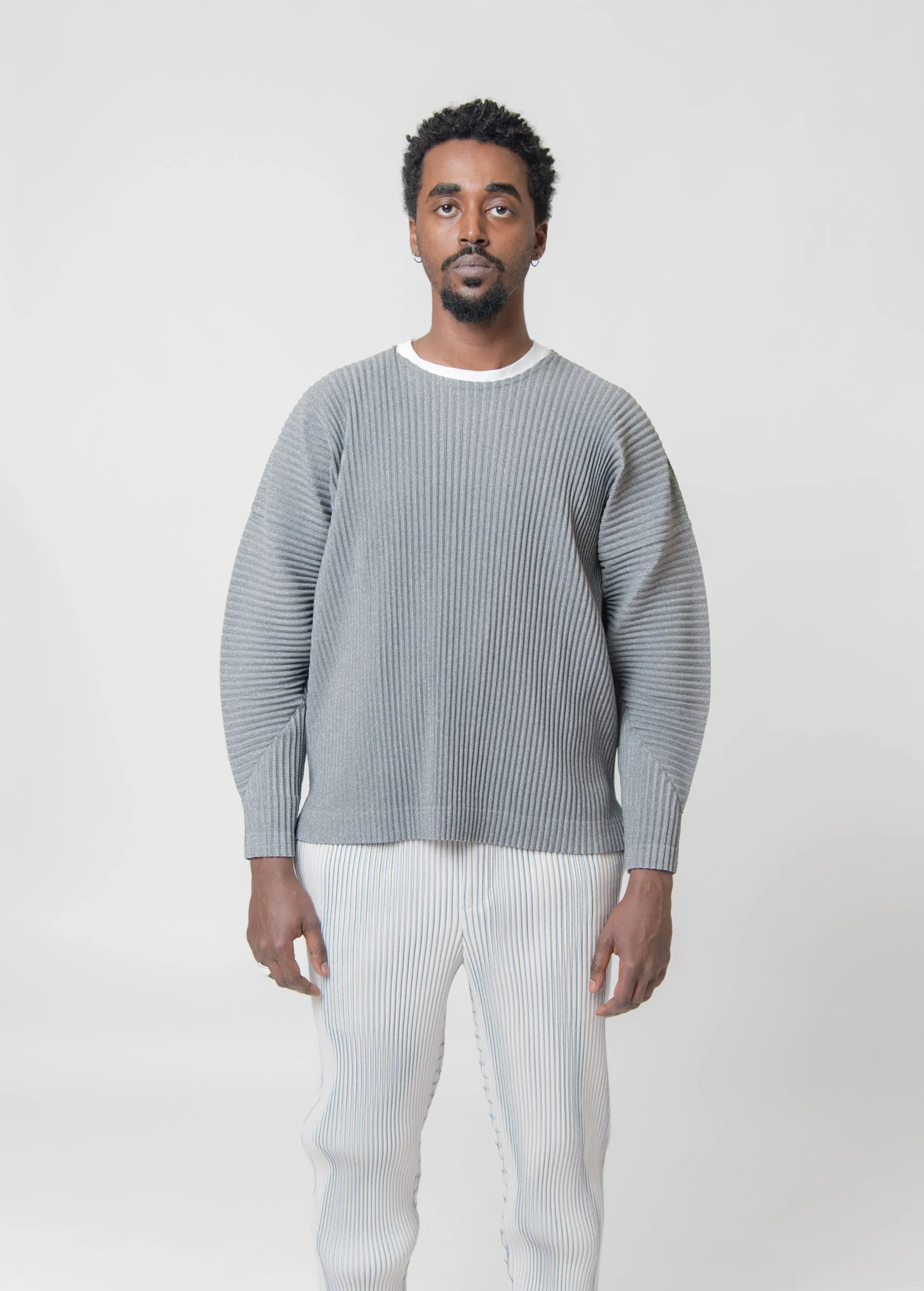 Colour Pleats Long Sleeve Grey HP38-JK171-12 sold by Nomad product image thumbnail 3