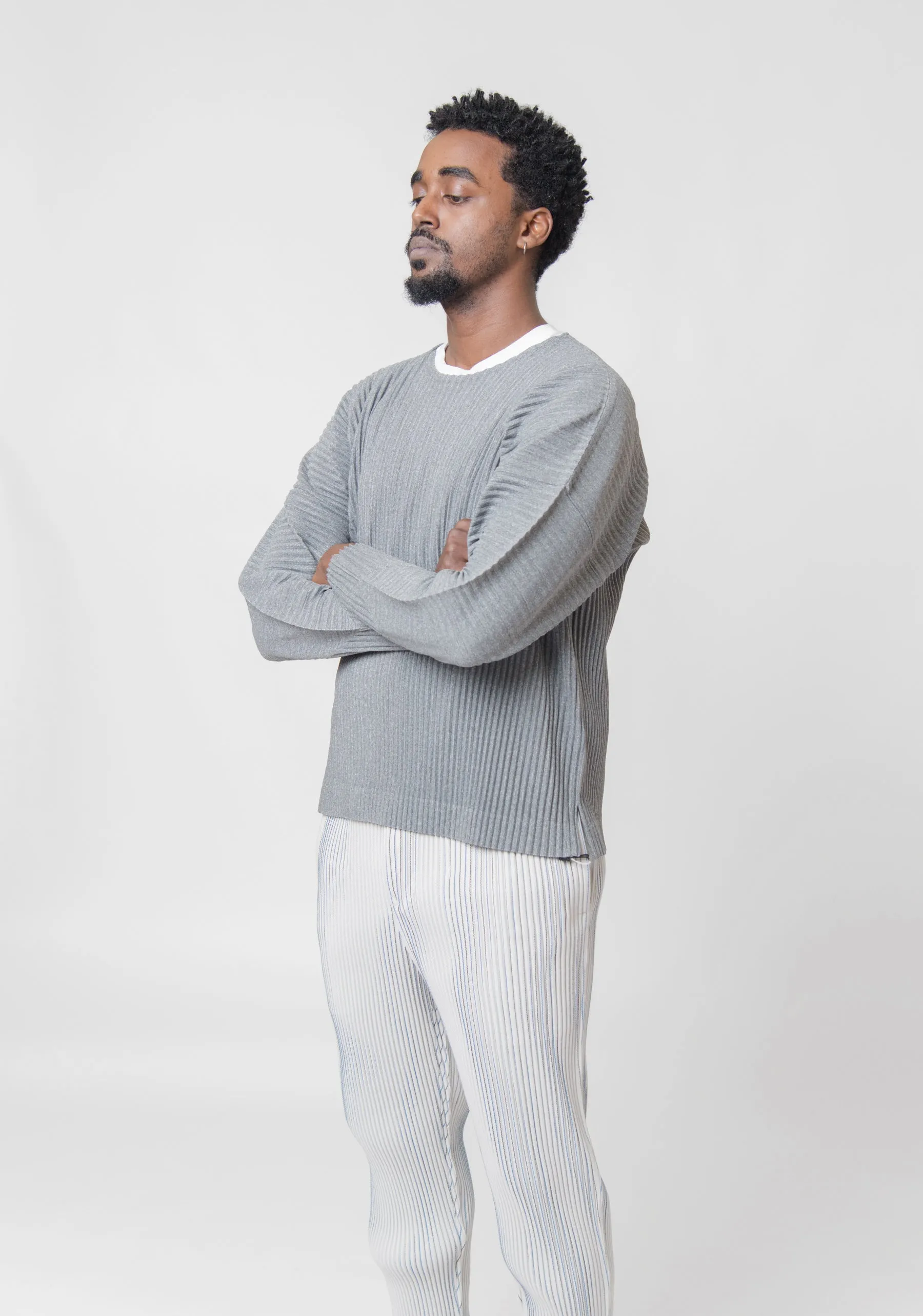 Colour Pleats Long Sleeve Grey HP38-JK171-12 sold by Nomad product image thumbnail 4