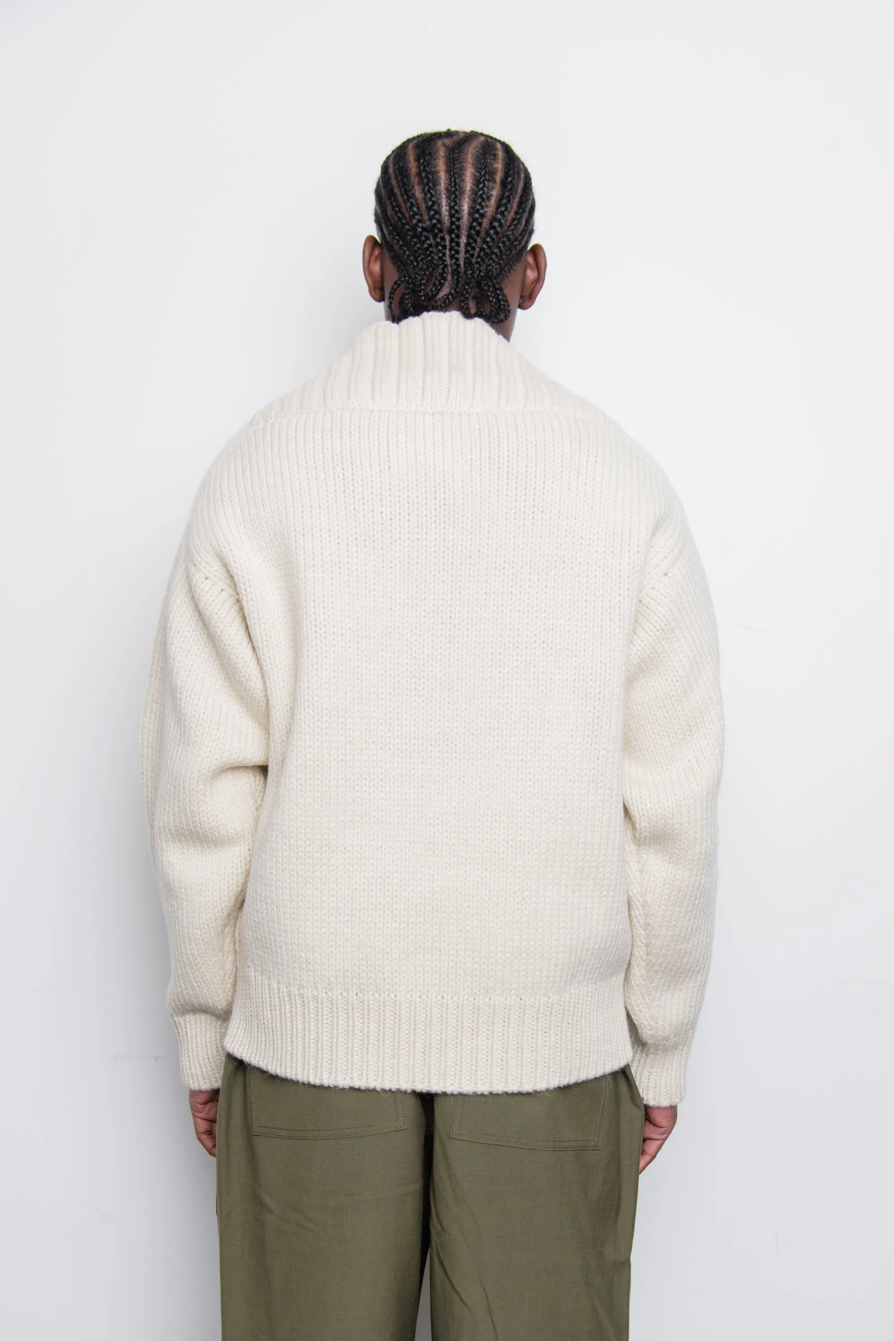 Wool Mohair V-Neck Sweater Light Ivory J21GP0042 sold by Nomad product image thumbnail 2